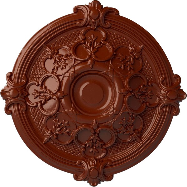 Ekena Millwork Hamilton Ceiling Medallion (Fits Canopies up to 3 3/4"), Hand-Painted Firebrick, 17 3/8"OD x 1 3/4"P CM17HAFIF - main